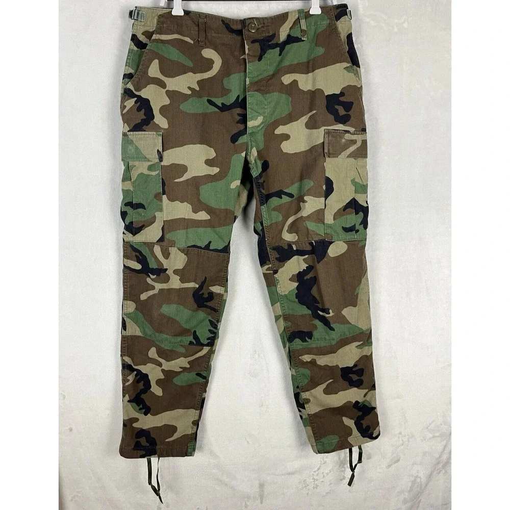 US MILITARY Pants Men's Large Regular  Camo Nato Woodland Cargo Combat Trouser